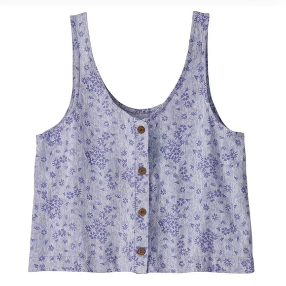 Patagonia Tops - NWOT Patagonia Lavender Floral Button-Front Tank Top